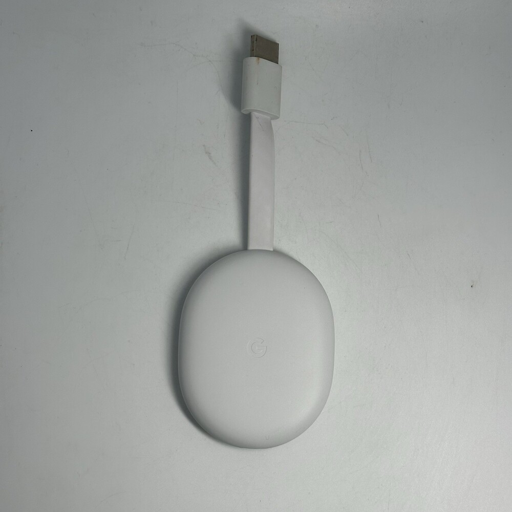 Google Chromecast #GZRNL 4K UHD Media Streamer White No Remote or USB-C Cable